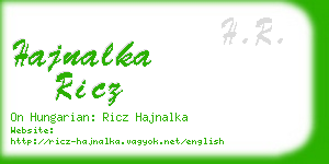 hajnalka ricz business card